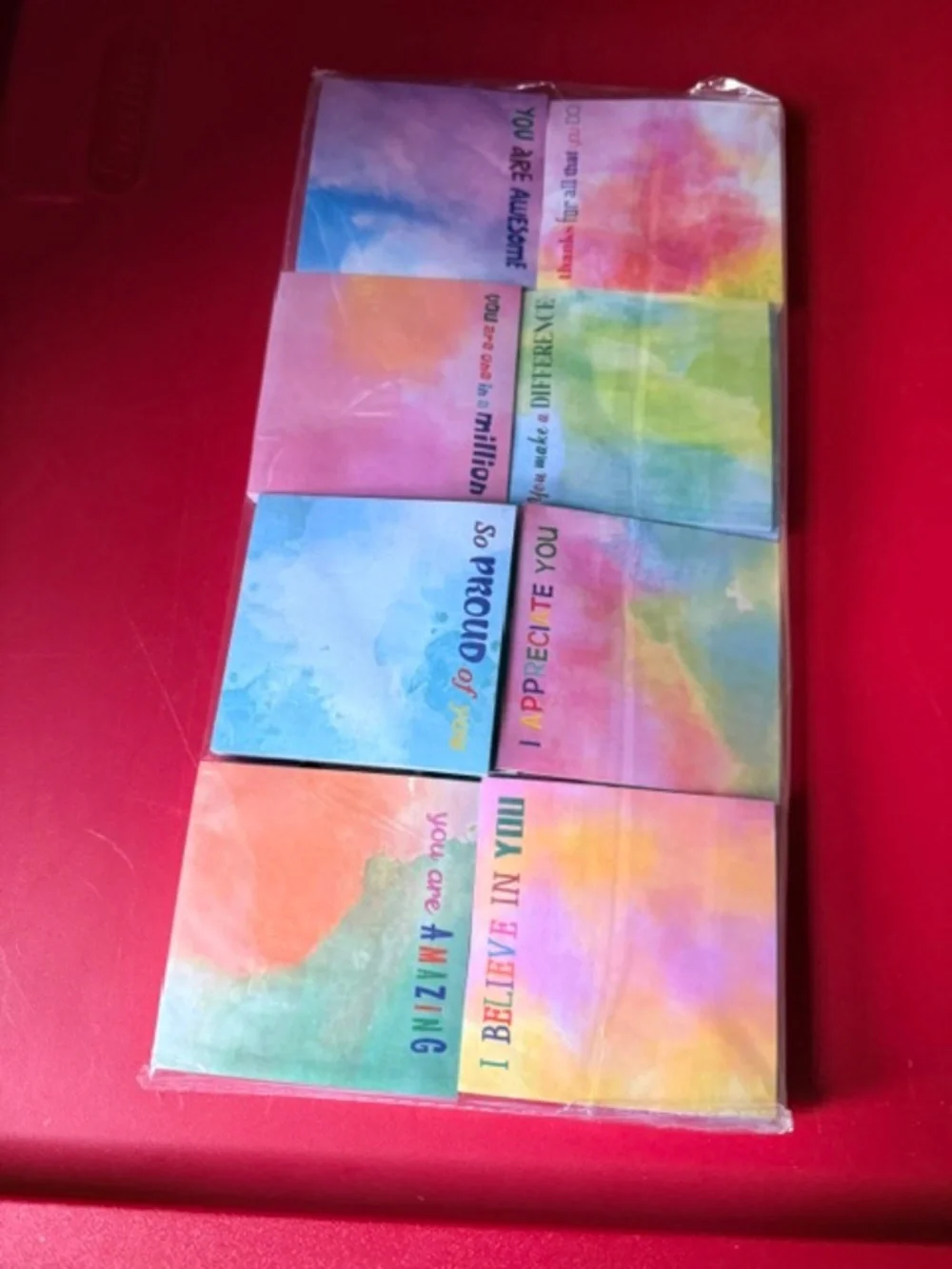 Inspirational sticky note pads